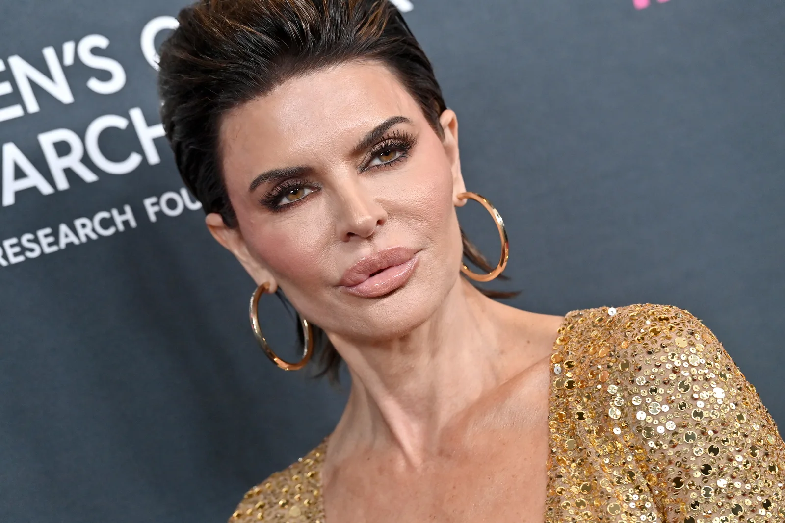 Lisa Rinna at the Women's Cancer Research Fund's An Unforgettable Evening Benefit Gala in Beverly Hills, California on March 16, 2023.