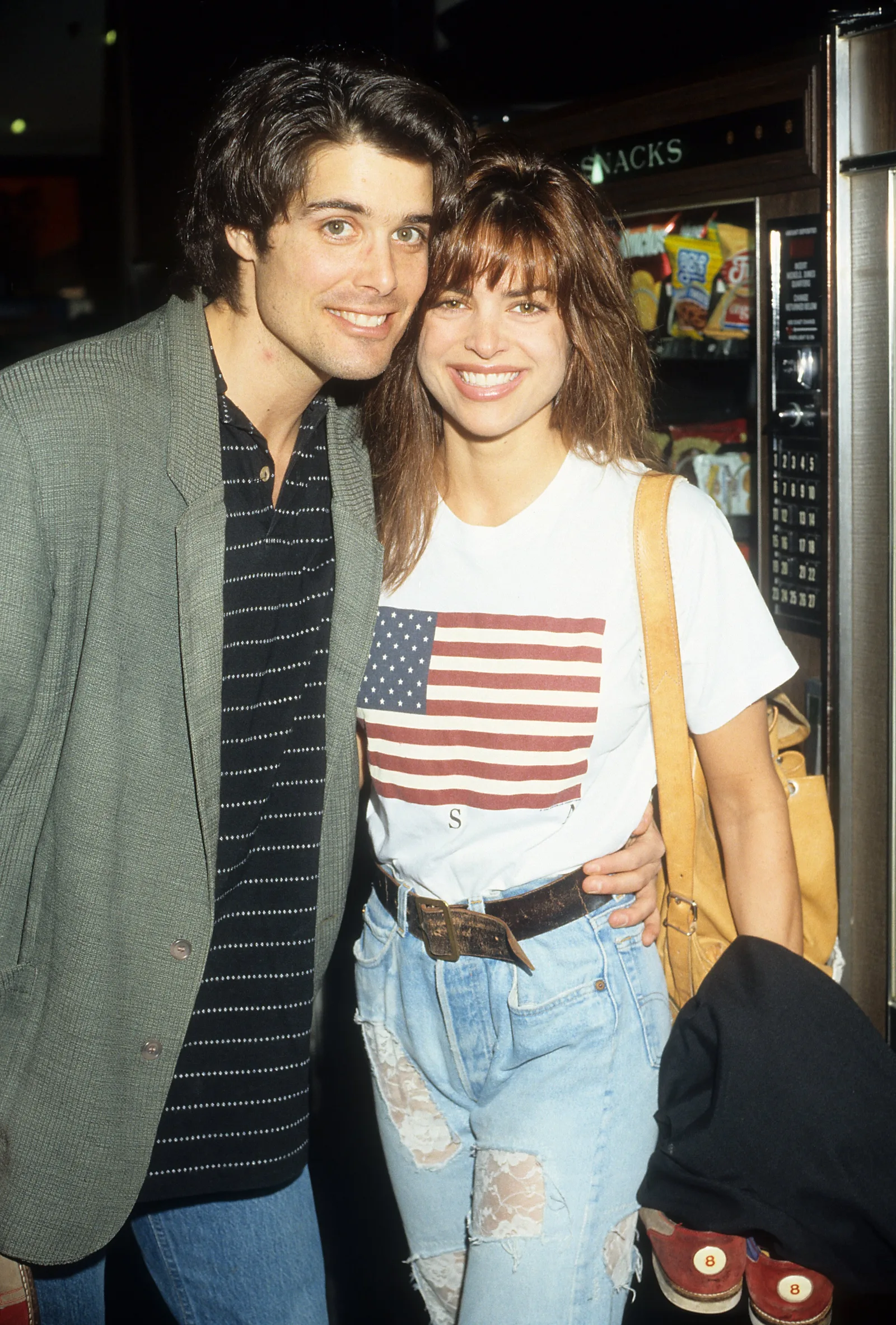 Lisa Rinna and Peter Barton posing for a portrait in Los Angeles, California in February 1991.